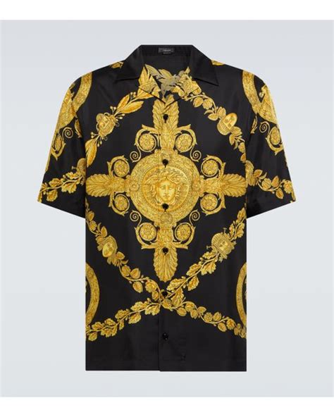 chemise versace medusa homme|Chemise en soie Medusa Chains .